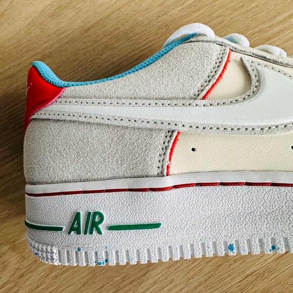 ❤️Nike AIR FORCE 1 Big Kids Retro Shoes 7Y LOW LV8 Holiday Cookies GS FQ8350-110 - Picture 12 of 13